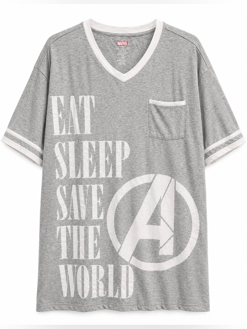 Marvel Avengers “Eat Sleep Save the World” Sleep Shirt Nightshirt 2X